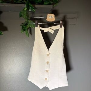 Cream Wilfred Halter Vest Top